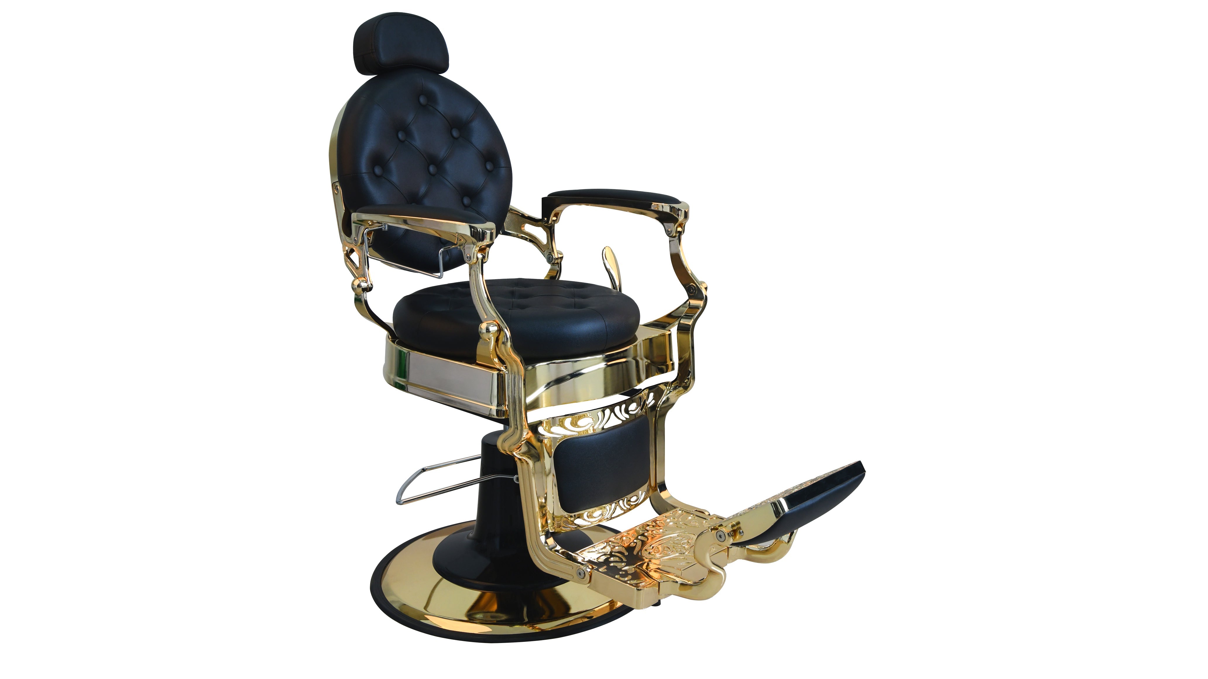 gold barber chair overall